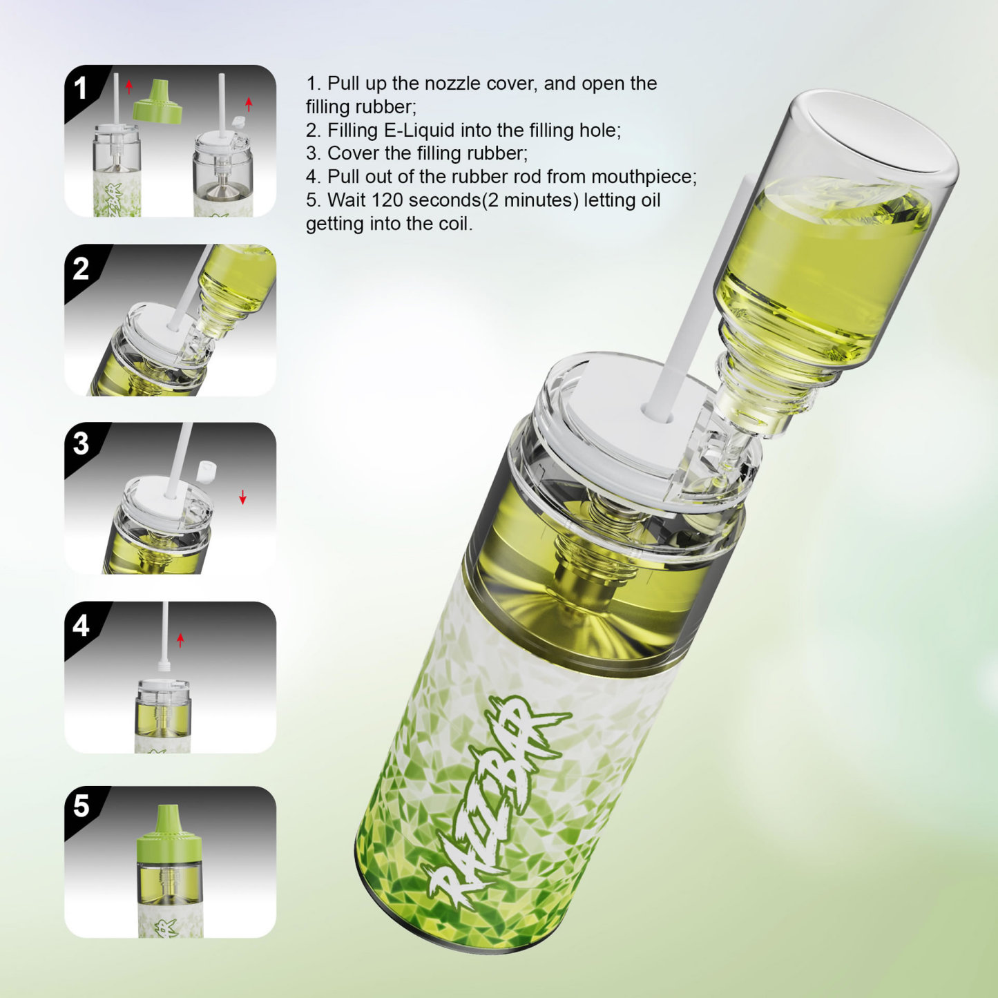 European Warehouse Razz Bar 16000 Puffs MOQ 50 Shipping Free Fill-Able Vape 20mg 50mg Nicotine E Cigarette Hot Europe Market