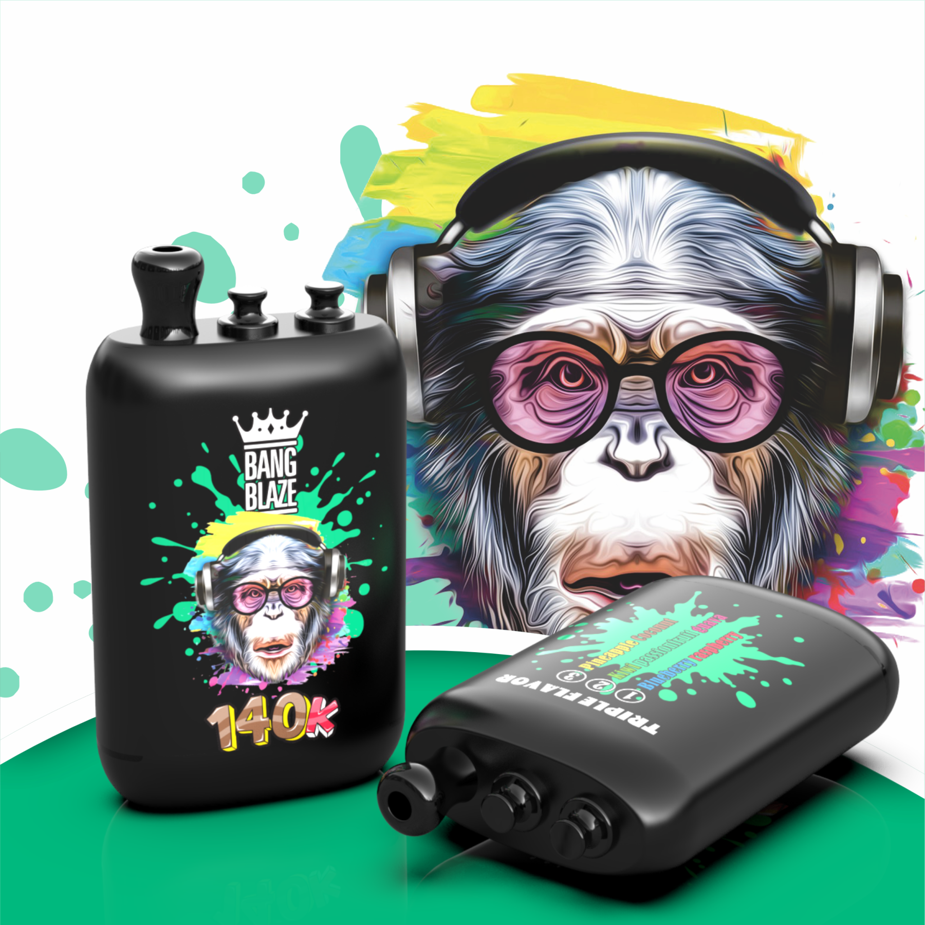 Electronic Cigarette Vapes  Bang blaze 140000 Disposable Vape Tornado Puffs Puff 140K Double Flavors