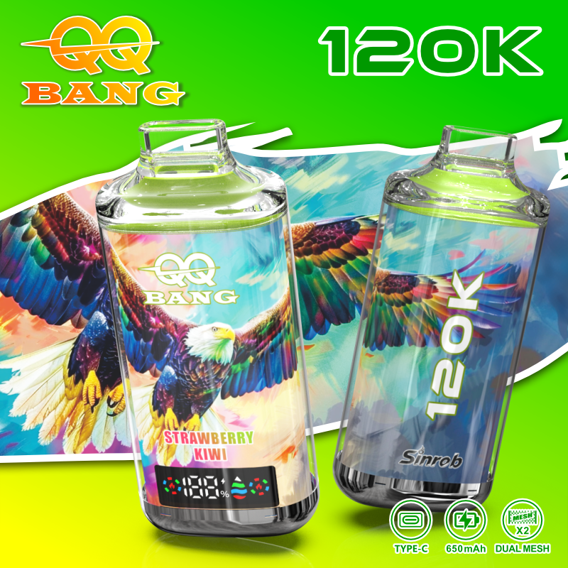 QQ Bang Alien 120000 Puff Crystal New Flavors EU Warehouse Vapor Disposable Vape Pen QQ Bang 120K Puff Ecigs Ecloudvaping