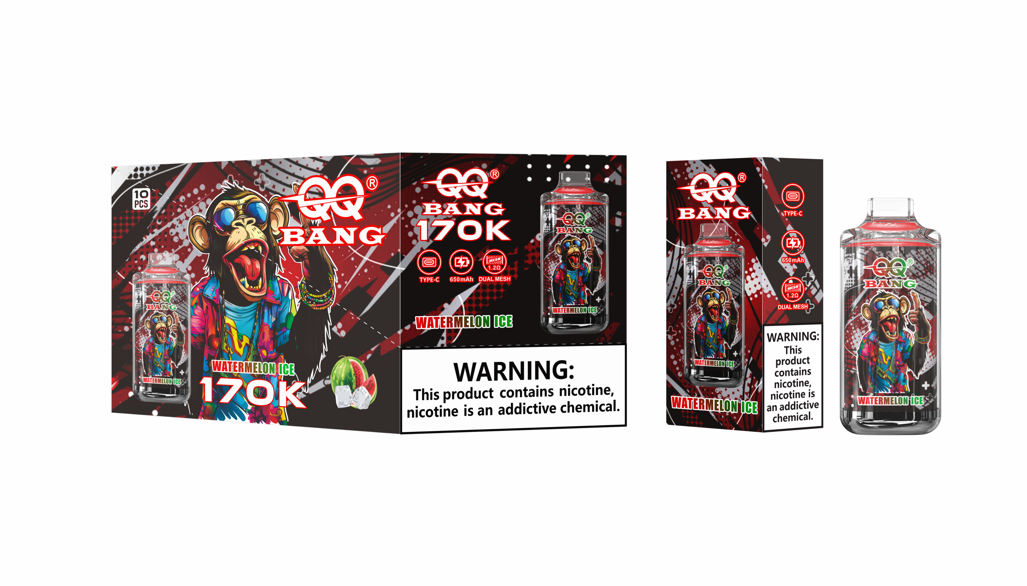  Qqbang 170K 170000 Puffs Vape Pen Wholesale Vaper QQ Bang 50K 100K 150K 200K Vapor 300K Disposable Electronic Cigarette Vapes