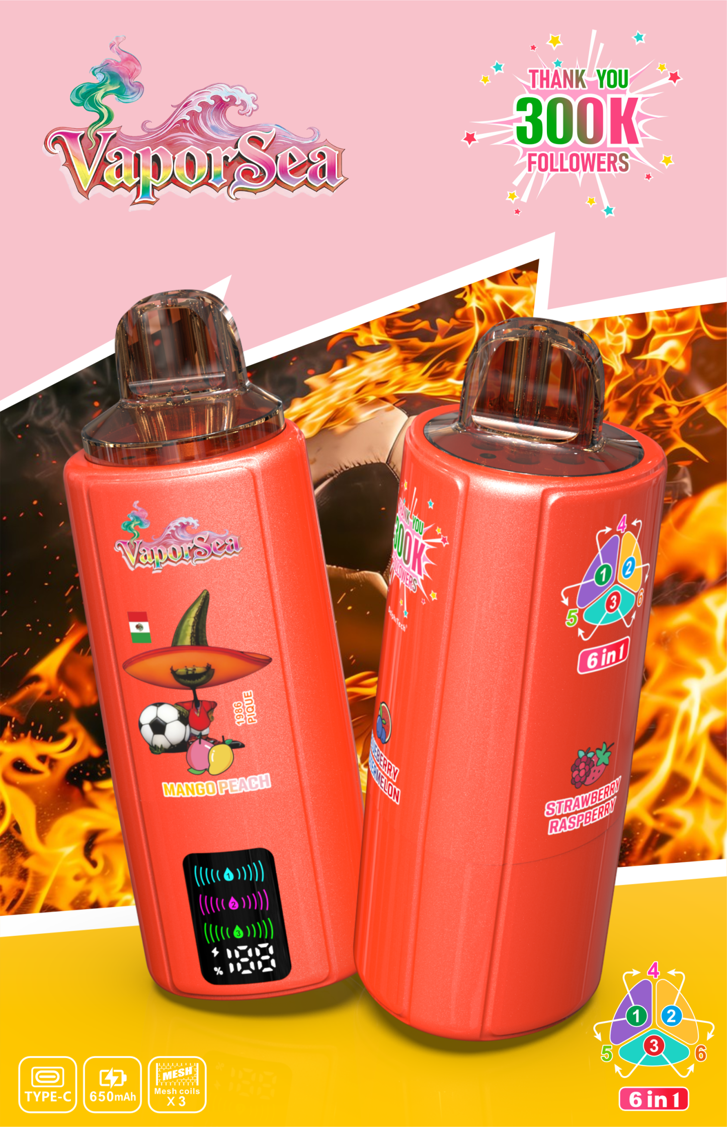 bang king Vaporsea 6 In1 300000 300K Puffs Shisha Flavour Hook Vape EU Warehouse Fast Delivery Cheap Direct Factory Bang Vaper 20K 50K 200K Puff