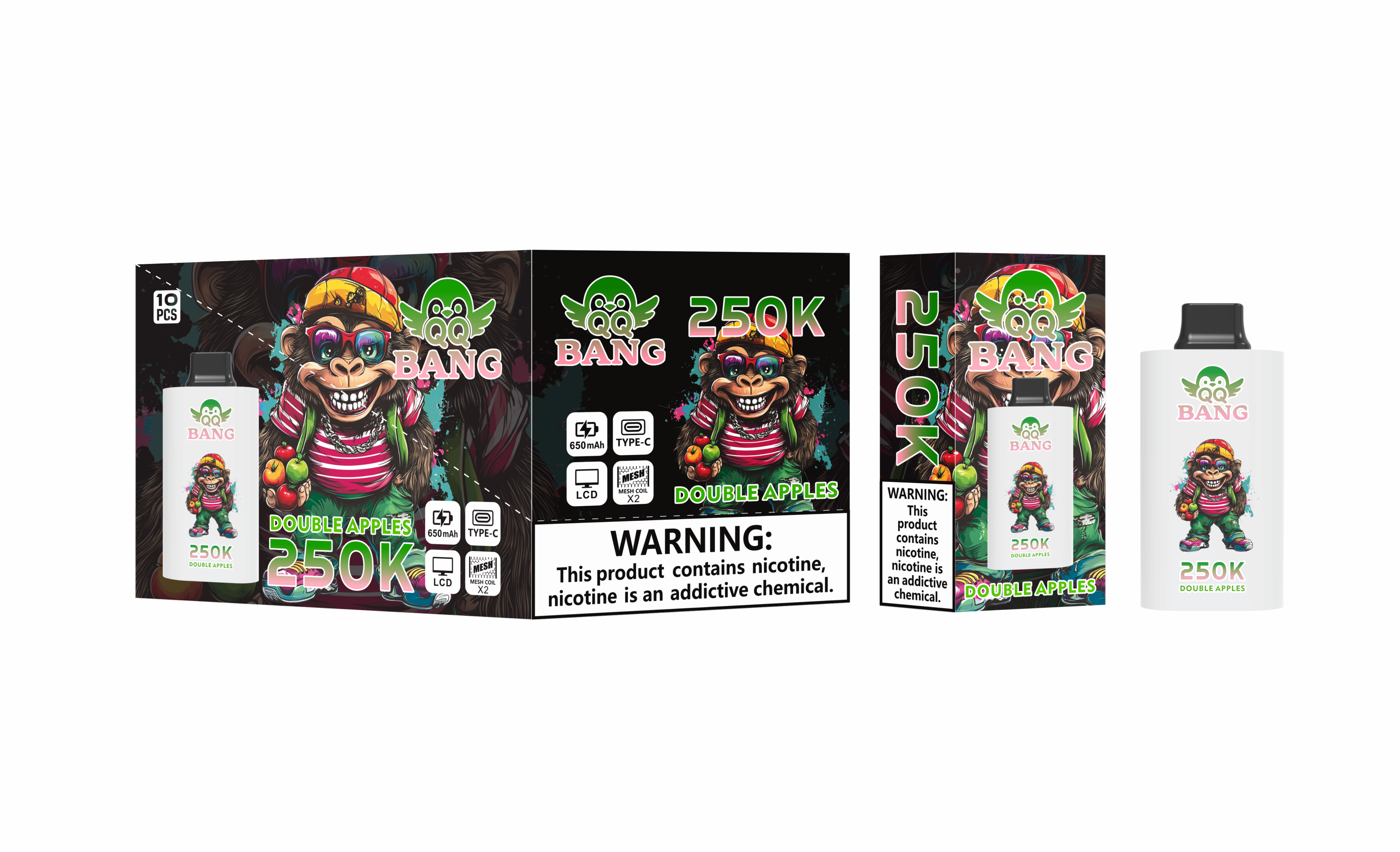 QQbang 280k Puffs Vape Pen Wholesale Vaper QQ Bang 280k Disposable Electronic Cigarette Vapes