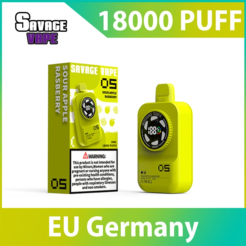 Original Savage Camera 18000 Puffs 18K Disposable Vape 15000 Electronic Cigarette with Display Screen Rechargeable Battery Prefilled Cartridges Puff Bar