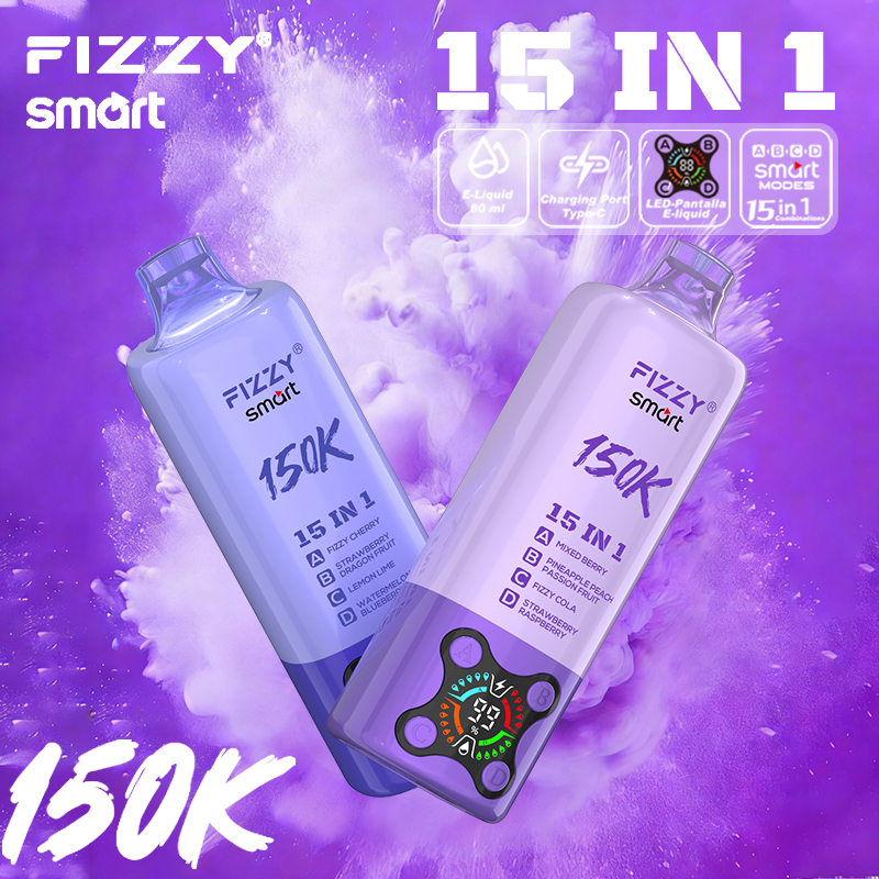 2026 Best Sales Fizzy 150000 80000 Puffs 150K 100K 80K 60K 50K Puff 15 in 1 6 in 1 4 in 1 Vape Bar 2% 5% Nicotine Wholesale Disposable E Cigarette Best Sales