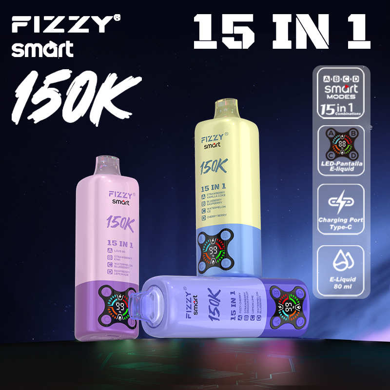 2026 Best Sales Fizzy 150000 80000 Puffs 150K 100K 80K 60K 50K Puff 15 in 1 6 in 1 4 in 1 Vape Bar 2% 5% Nicotine Wholesale Disposable E Cigarette Best Sales