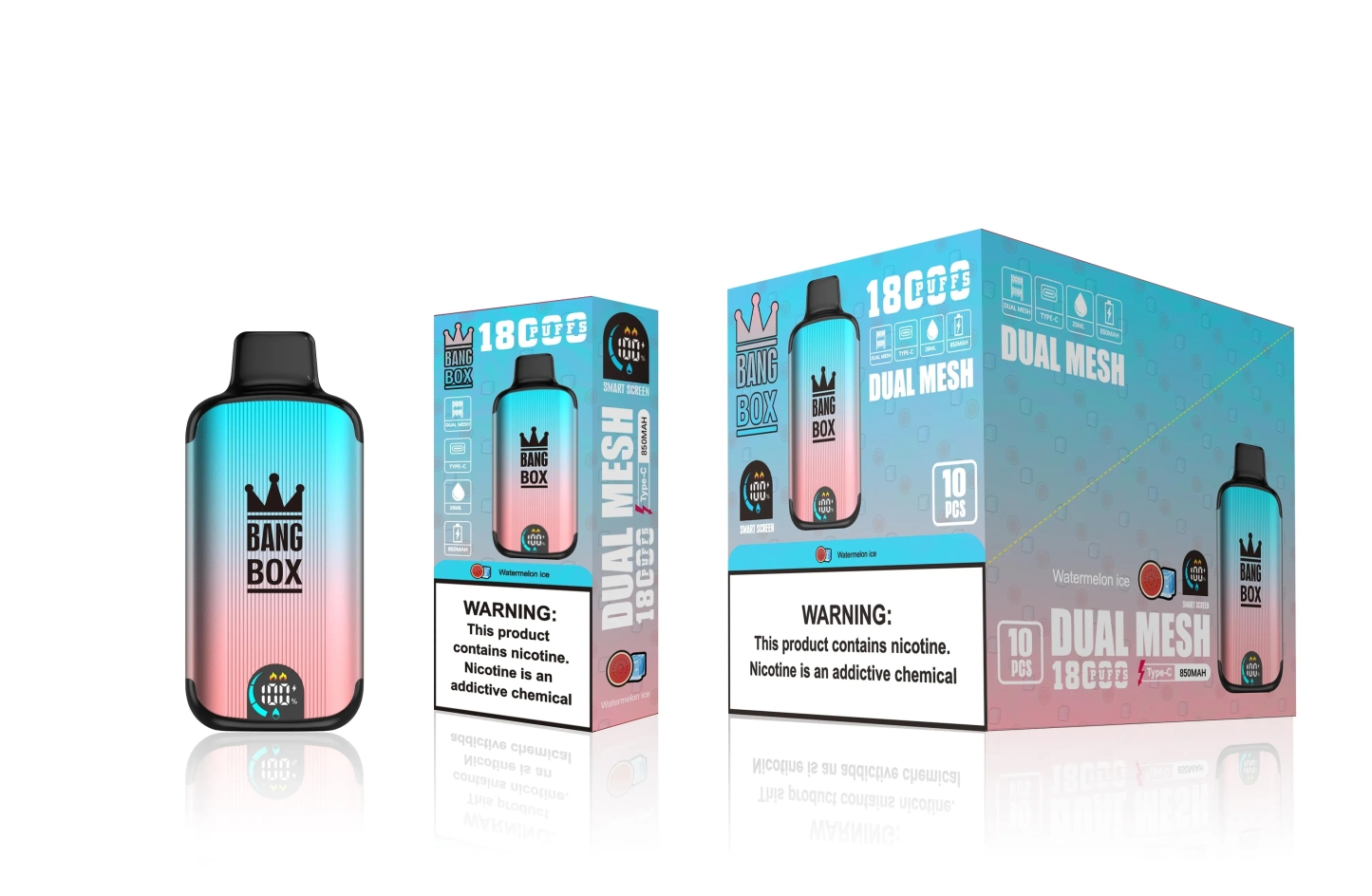 Original Bang box 18000 puffs disposable E cigarettes 26ml pre-filled vapor pods 850mAh rechargeable battery 20k puffs vape juice devices Dual Mesh Vaporizers-Ecloudvaping
