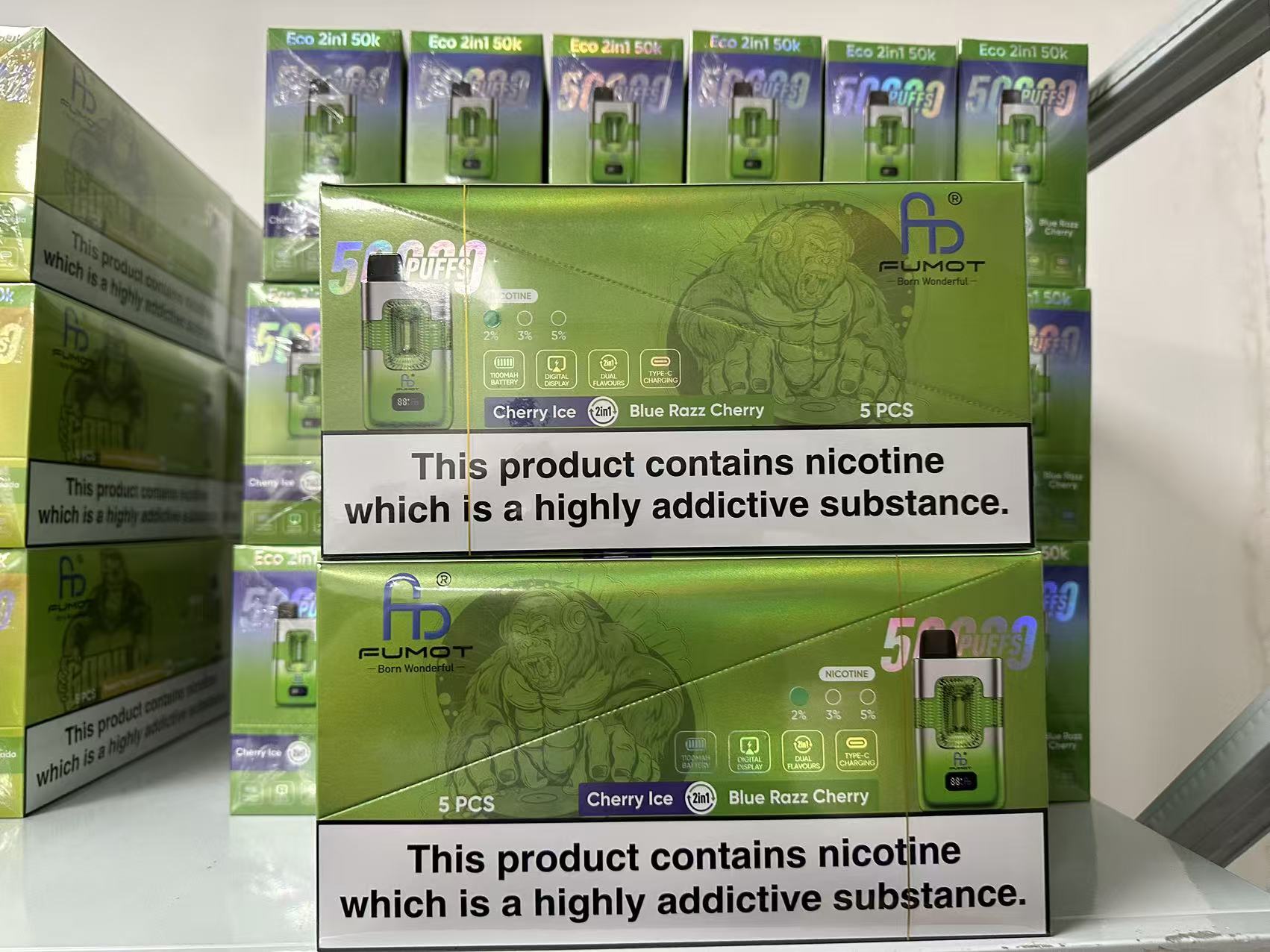 [Copy]Fumot RandM ECO 2in1 50000 Puffs Smart Digital Display Original Factory Power Display Randm 50K Vape Fast Shipping