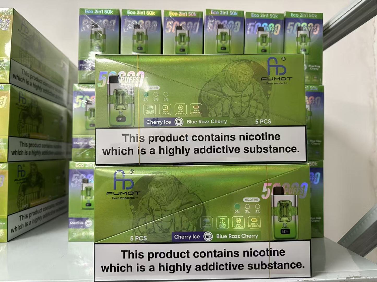 [Copy]Fumot RandM ECO 2in1 50000 Puffs Smart Digital Display Original Factory Power Display Randm 50K Vape Fast Shipping