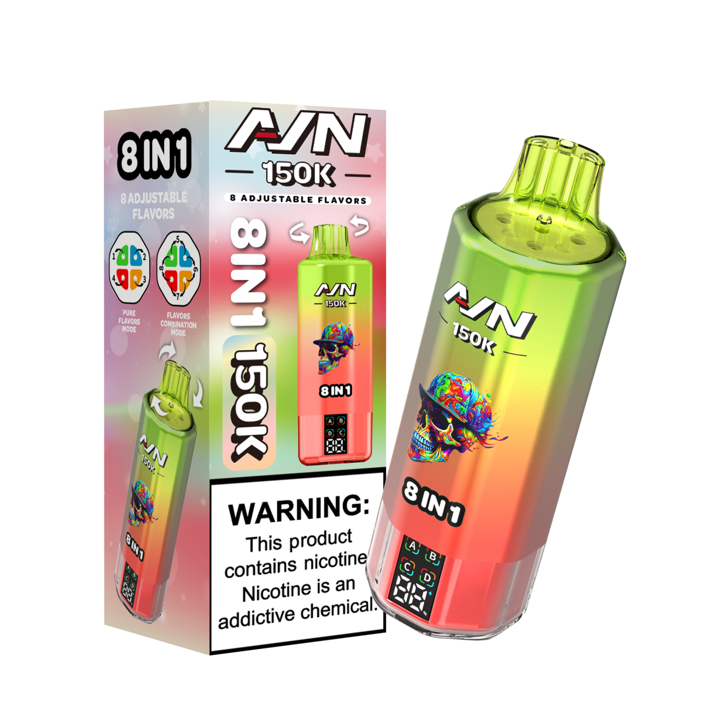 Aivono Aim Avn 150K Puffs Electric Shisha 8 in 1 Flavour Mod 150000 E Cigarettes Vape