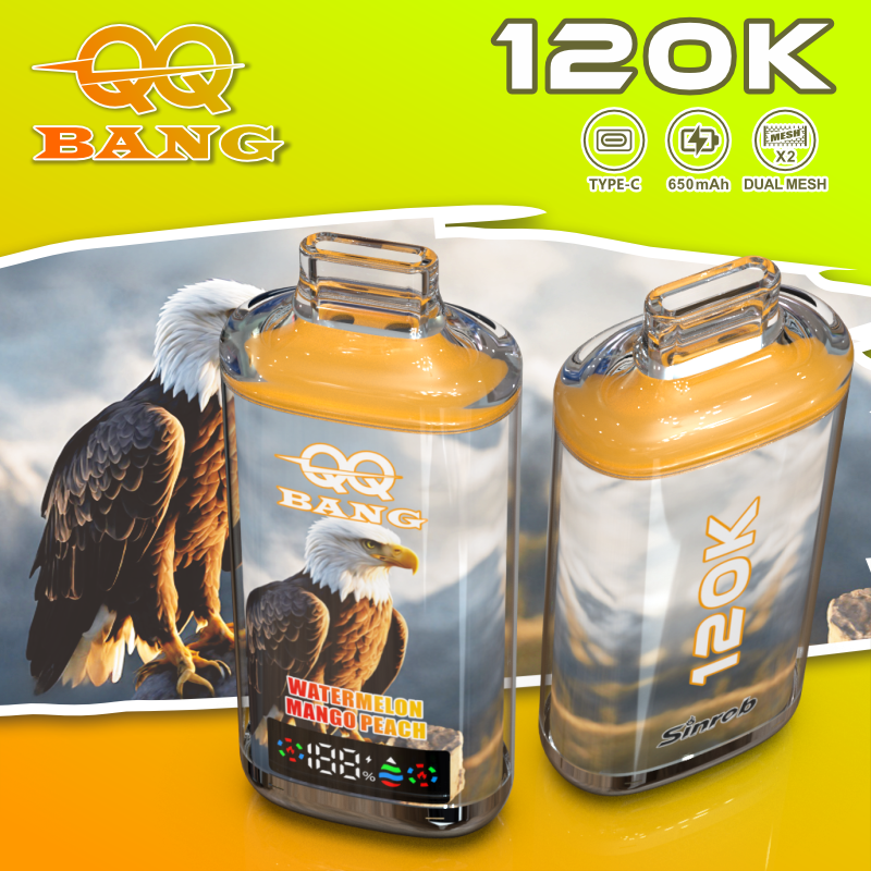 QQ Bang Alien 120000 Puff Crystal New Flavors EU Warehouse Vapor Disposable Vape Pen QQ Bang 120K Puff Ecigs Ecloudvaping