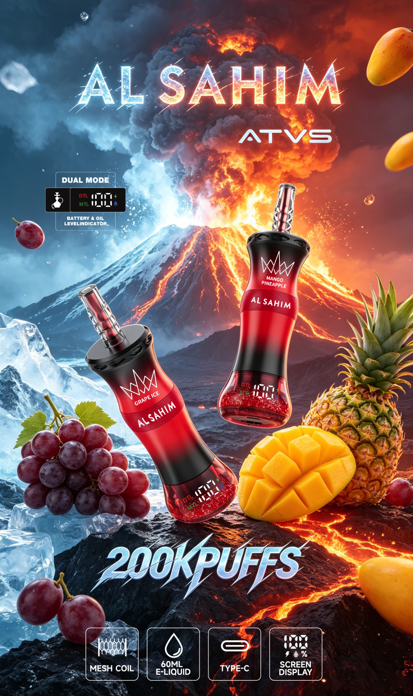 ATVS AL SAHIM 200K Puffs Vape