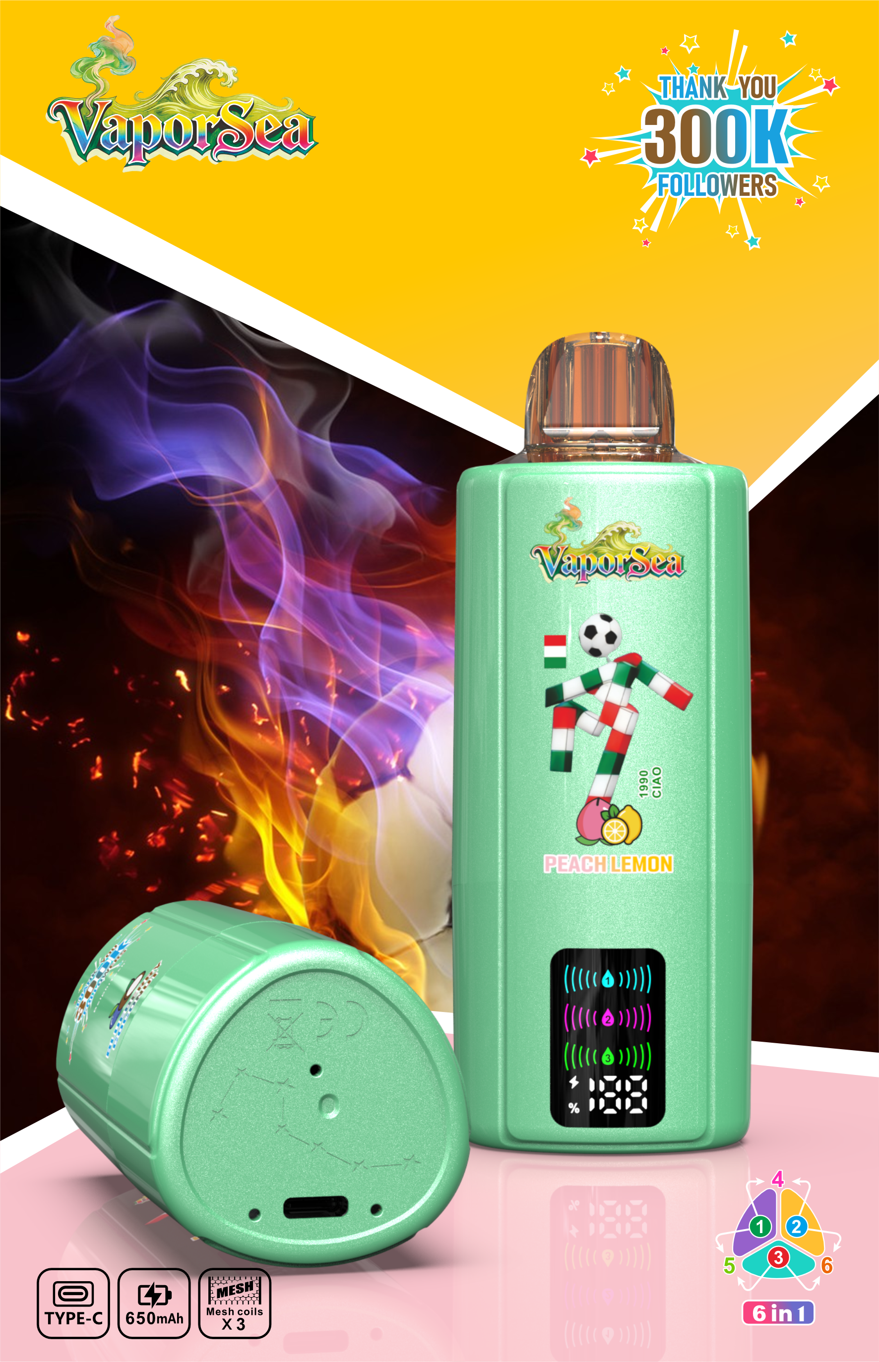 bang king Vaporsea 6 In1 300000 300K Puffs Shisha Flavour Hook Vape EU Warehouse Fast Delivery Cheap Direct Factory Bang Vaper 20K 50K 200K Puff