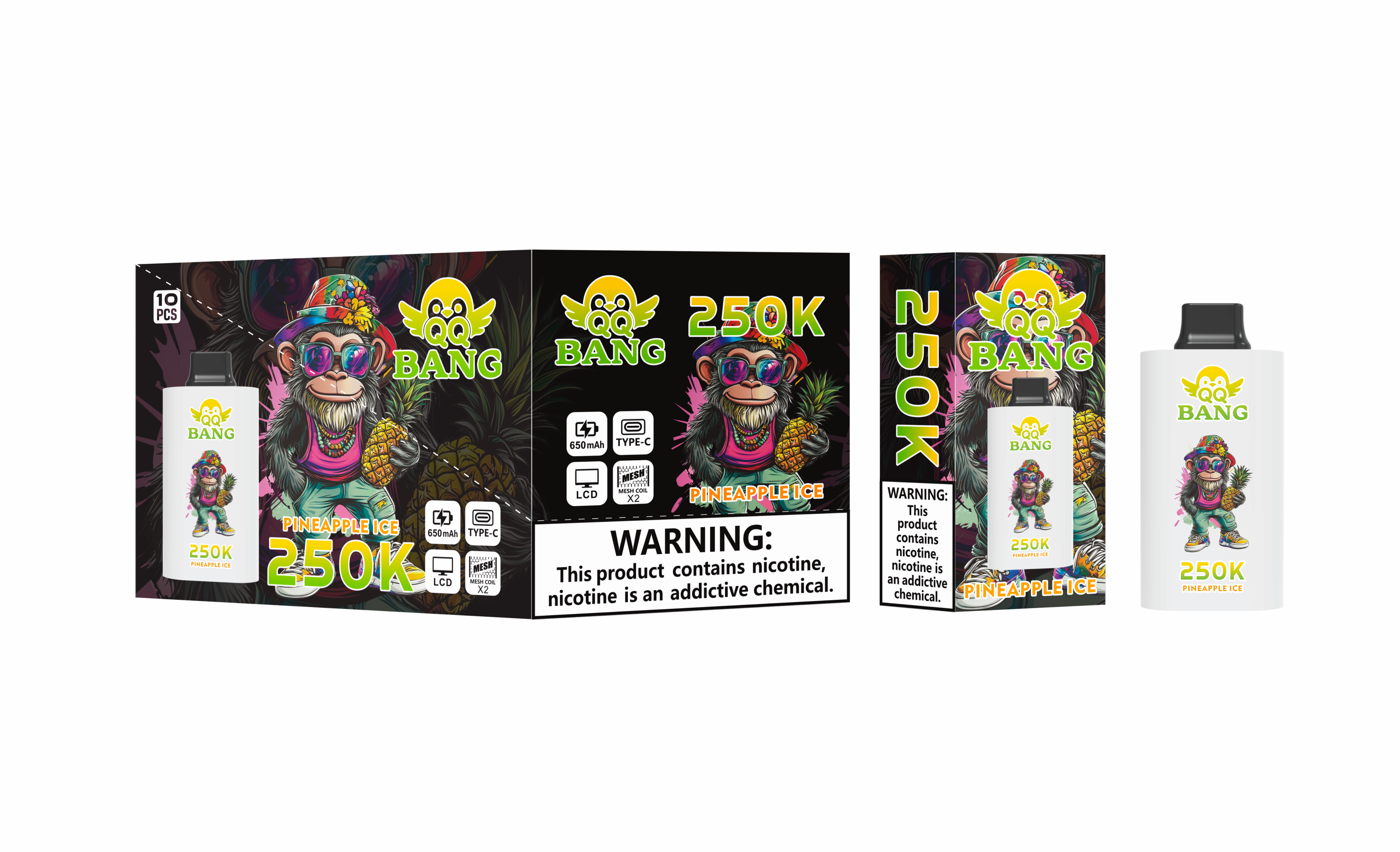 QQbang 280k Puffs Vape Pen Wholesale Vaper QQ Bang 280k Disposable Electronic Cigarette Vapes