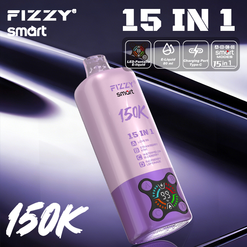 2026 Best Sales Fizzy 150000 80000 Puffs 150K 100K 80K 60K 50K Puff 15 in 1 6 in 1 4 in 1 Vape Bar 2% 5% Nicotine Wholesale Disposable E Cigarette Best Sales