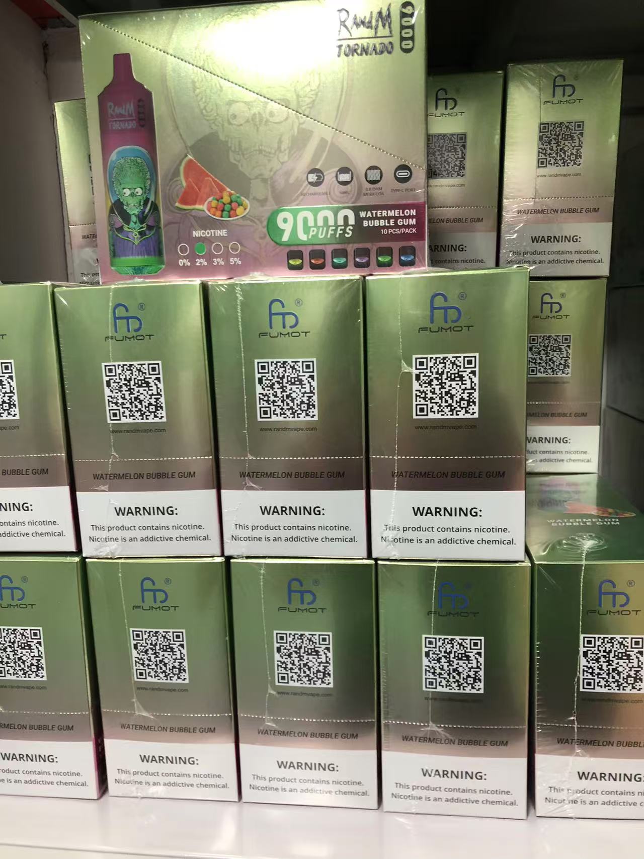 Fumot Randm Tornado 9000 Puffs E Cigarette Rechargeable Disposable Vape