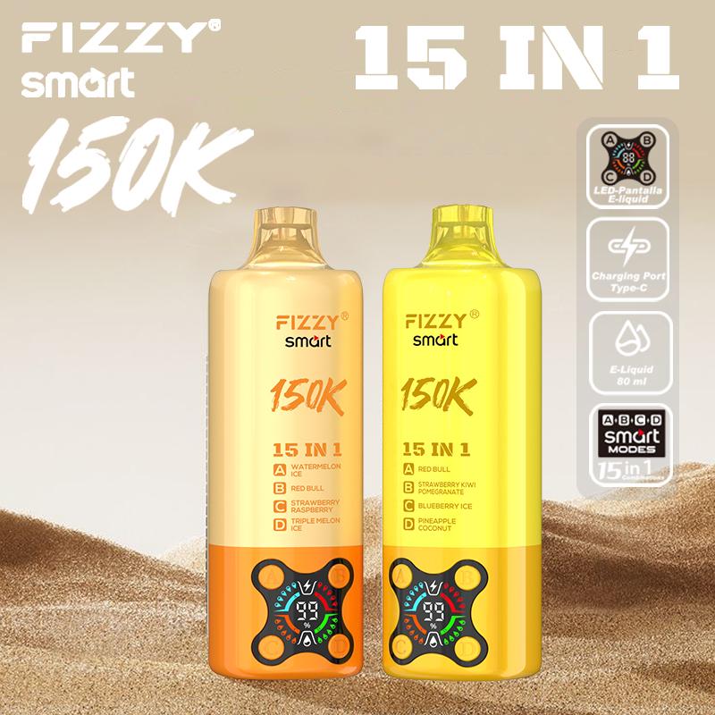 2026 Best Sales Fizzy 150000 80000 Puffs 150K 100K 80K 60K 50K Puff 15 in 1 6 in 1 4 in 1 Vape Bar 2% 5% Nicotine Wholesale Disposable E Cigarette Best Sales
