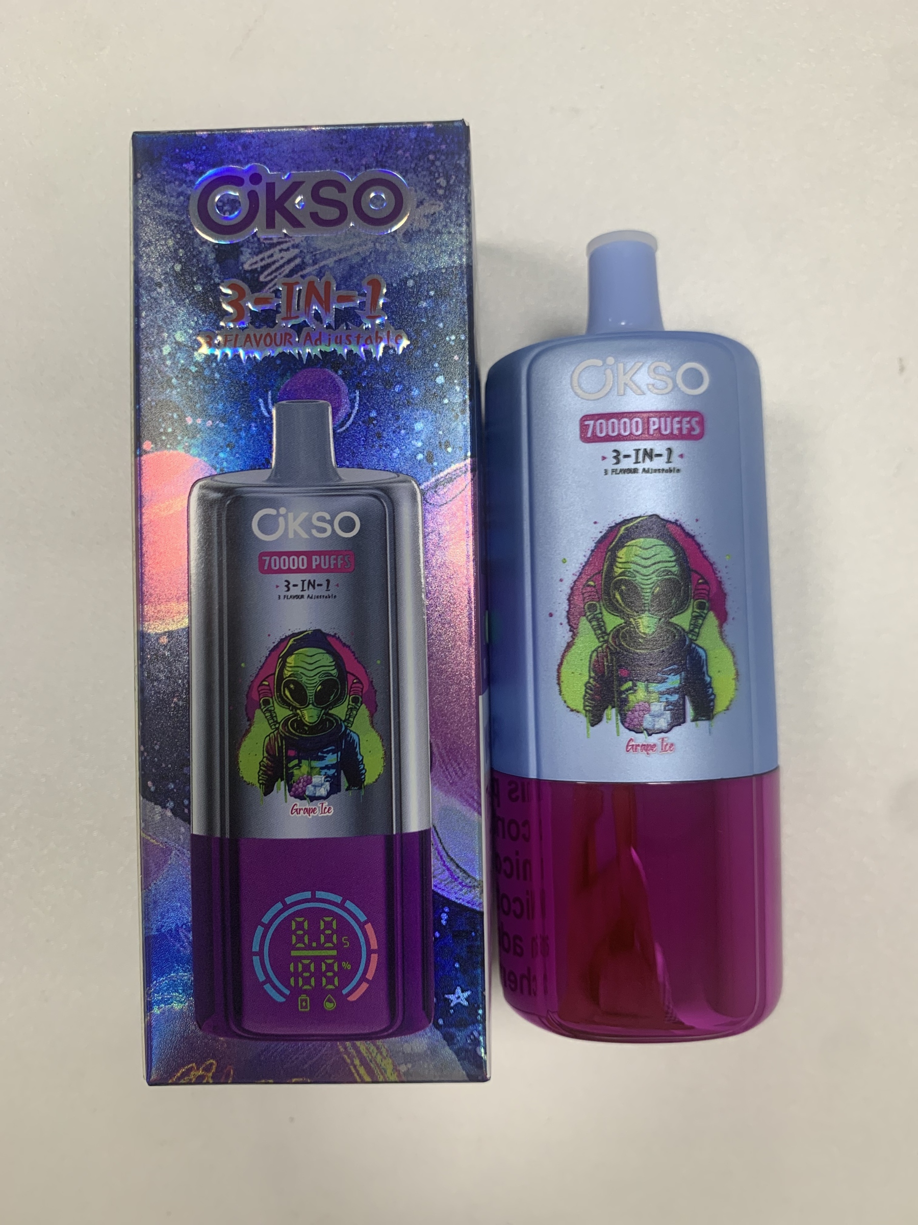Okso 3in1 70K Puffs Disposable Vape 3in1 Flavors Vaper 70000 Puffs Disposable Vape Rechargeable Battery Electric Cigarette 70K Puff Vape Puffs