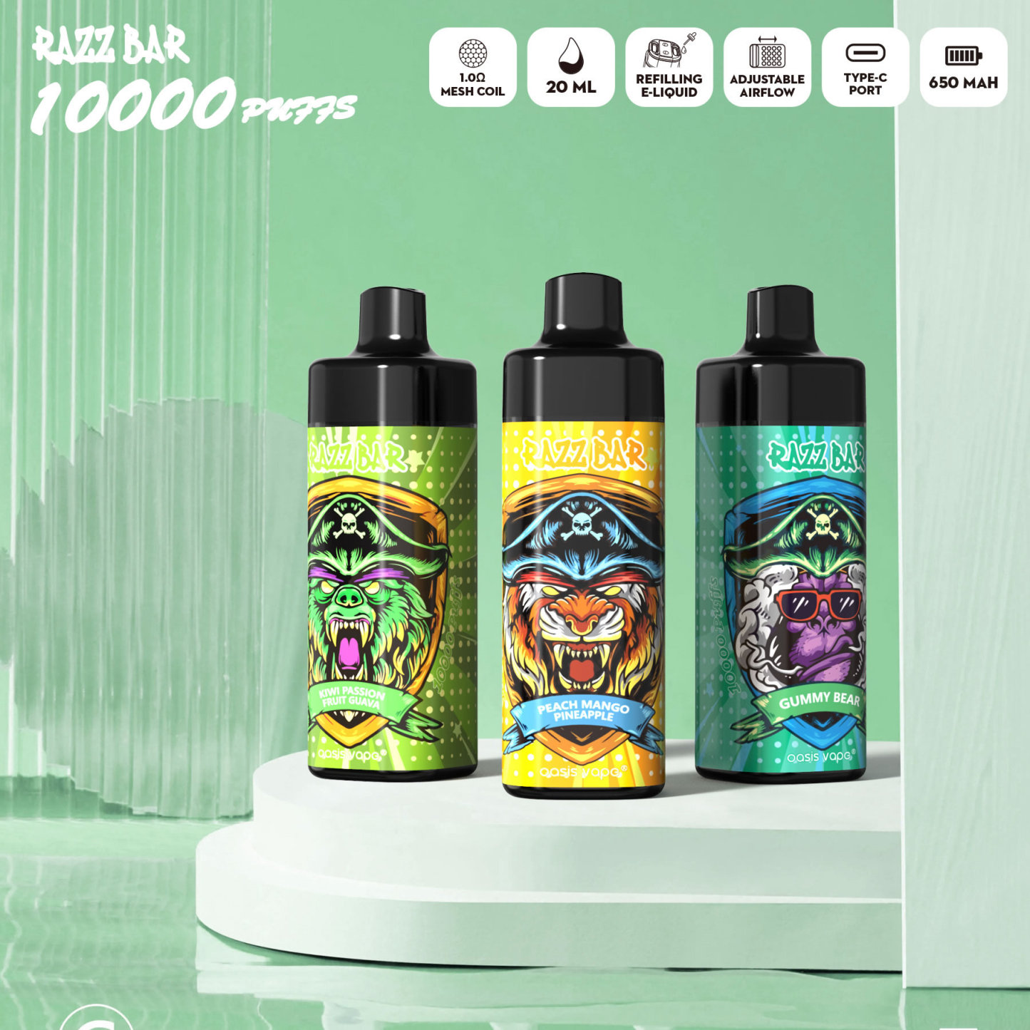 EU Warehouse Razzbar 10K Vaper Esmoke Vaporizer Wholesale I Vape Pen E Cigarette Puff Tornado 10000 Puff Razz Bar Electronic Cigarette Wholesale