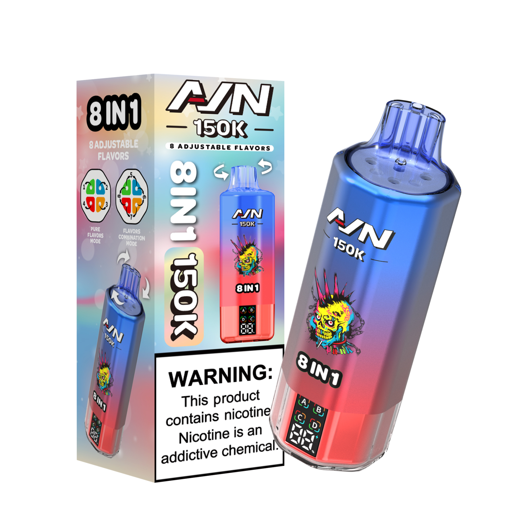 Aivono Aim Avn 150K Puffs Electric Shisha 8 in 1 Flavour Mod 150000 E Cigarettes Vape