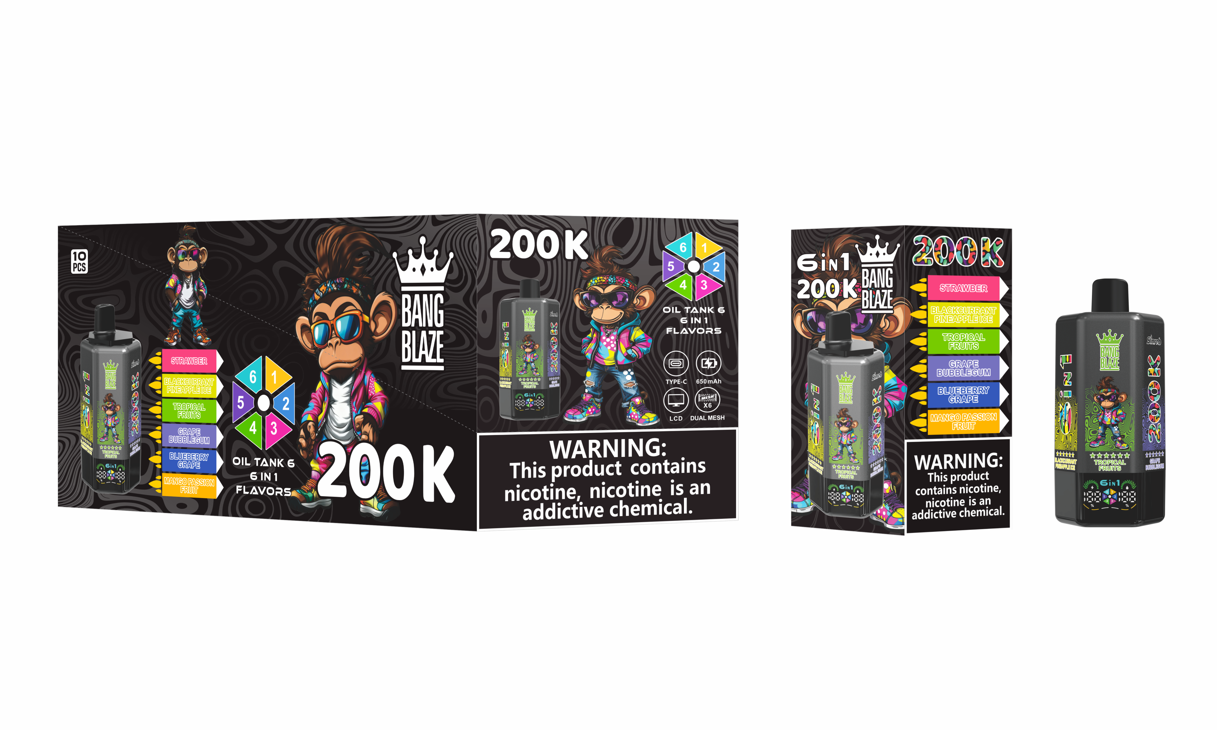 Bang Blaze 200K Puff E Cigarette Disposable Vape Wholesale Vape Mini E-Cigarette Vape Factory Mini E-Cigarette