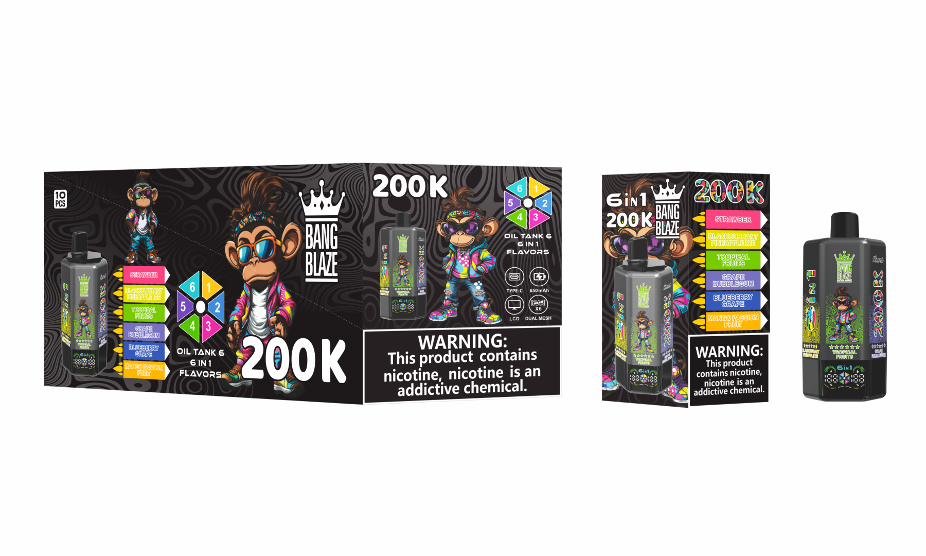 Bang Blaze 200K Puff E Cigarette Disposable Vape Wholesale Vape Mini E-Cigarette Vape Factory Mini E-Cigarette