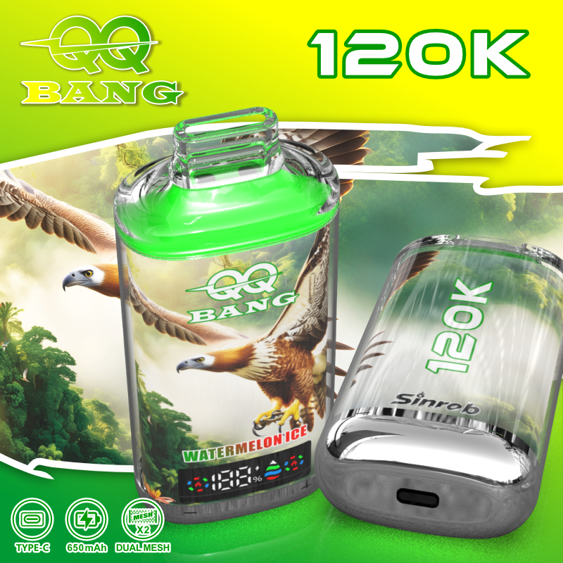 QQ Bang Alien 120000 Puff Crystal New Flavors EU Warehouse Vapor Disposable Vape Pen QQ Bang 120K Puff Ecigs Ecloudvaping