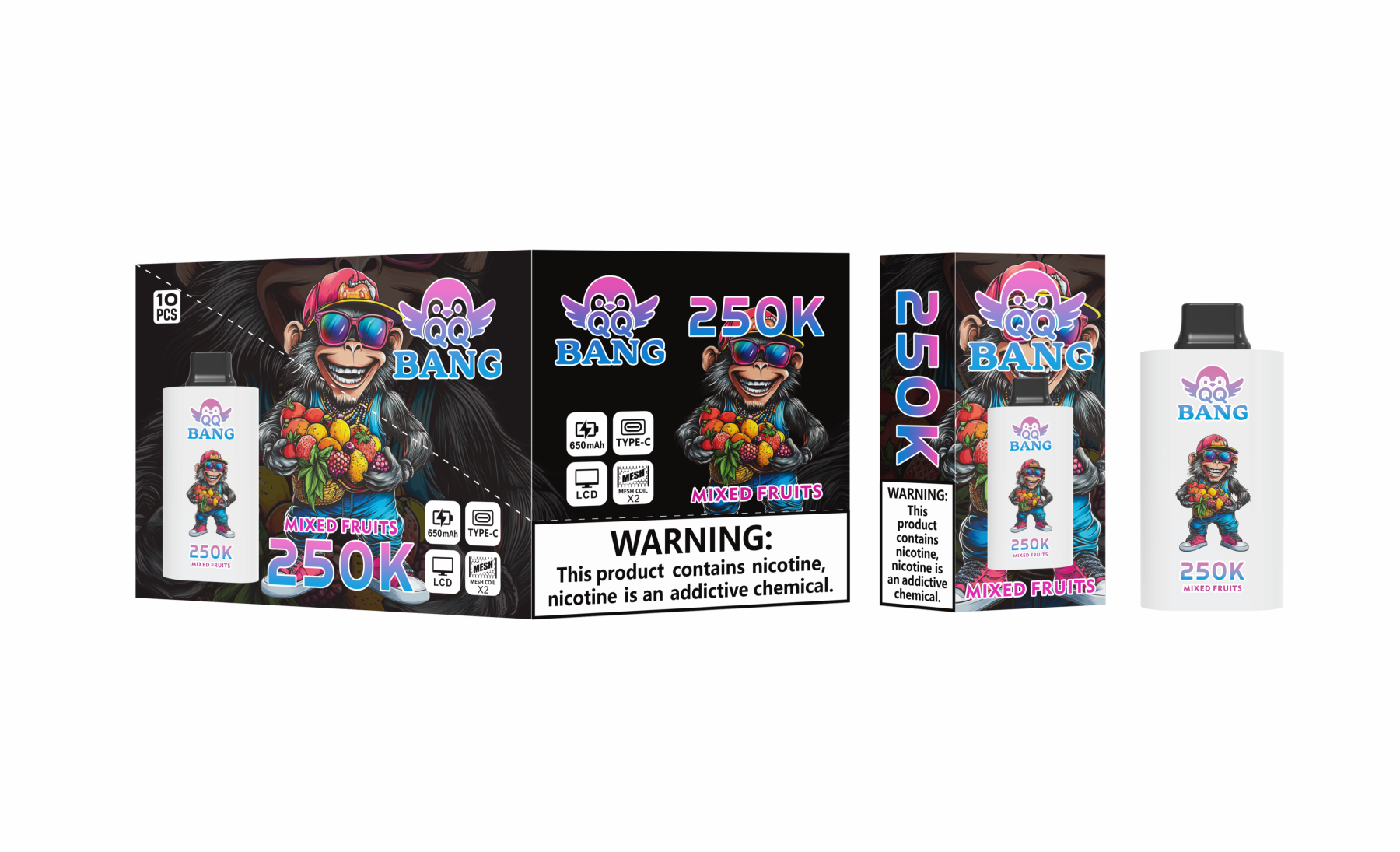QQbang 280k Puffs Vape Pen Wholesale Vaper QQ Bang 280k Disposable Electronic Cigarette Vapes