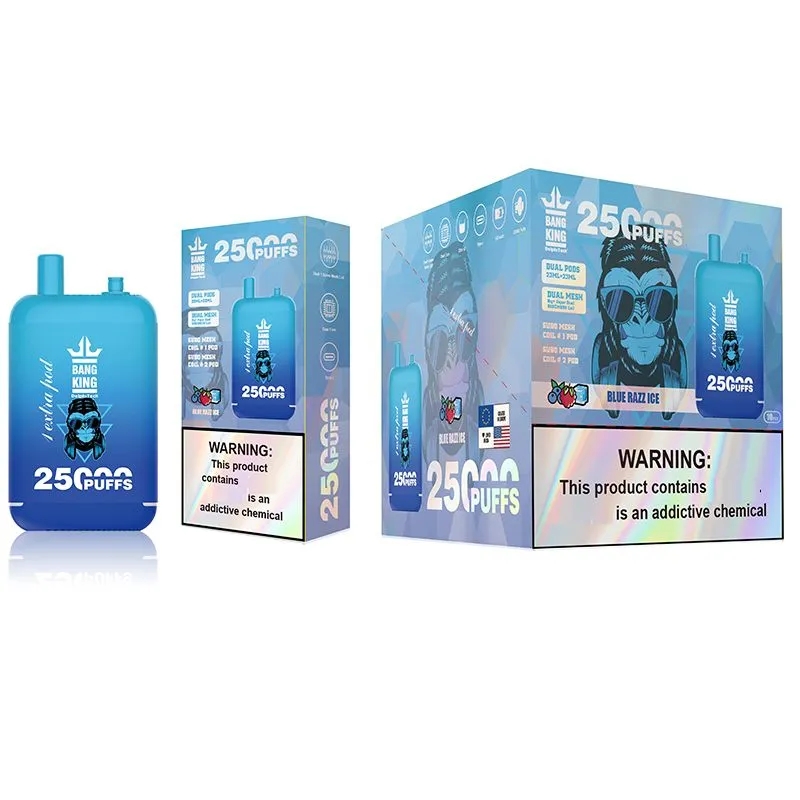  Original Bang king 25000 puffs disposable E cigarettes 46ml pre-filled vapor pods 650mAh rechargeable battery 25k puffs vapedevices Dual Mesh Vaporizers 12flavors -Ecloudvaping