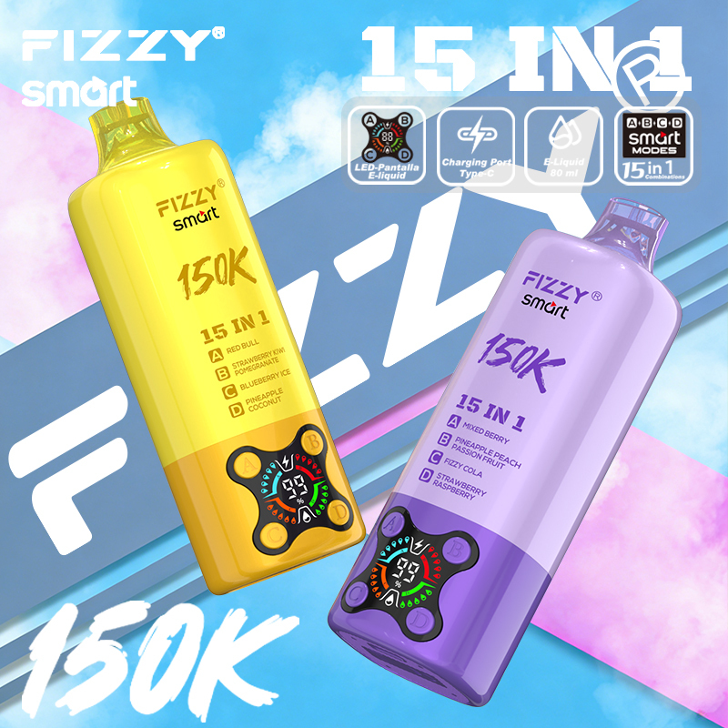 2026 Best Sales Fizzy 150000 80000 Puffs 150K 100K 80K 60K 50K Puff 15 in 1 6 in 1 4 in 1 Vape Bar 2% 5% Nicotine Wholesale Disposable E Cigarette Best Sales