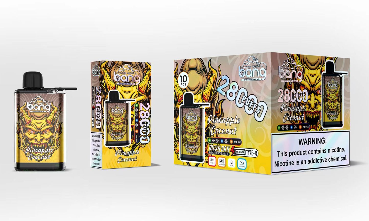 Original Bang King 28000 Puffs Disposable Vape Device E-Cigarette Ice Control Wholesale Supplier Distributor 650mAh Battery