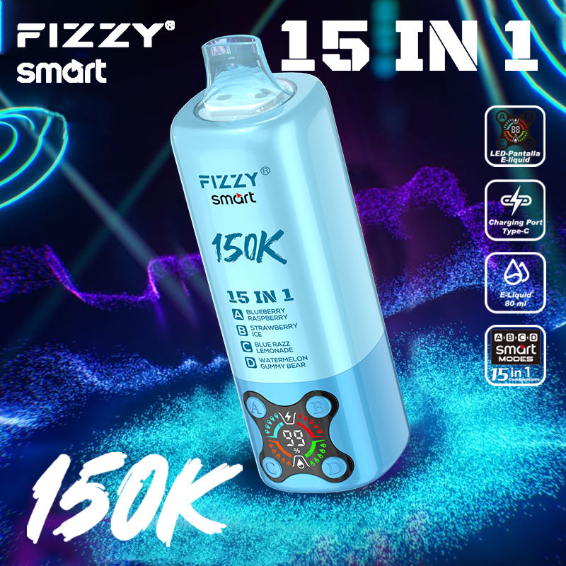 2026 Best Sales Fizzy 150000 80000 Puffs 150K 100K 80K 60K 50K Puff 15 in 1 6 in 1 4 in 1 Vape Bar 2% 5% Nicotine Wholesale Disposable E Cigarette Best Sales