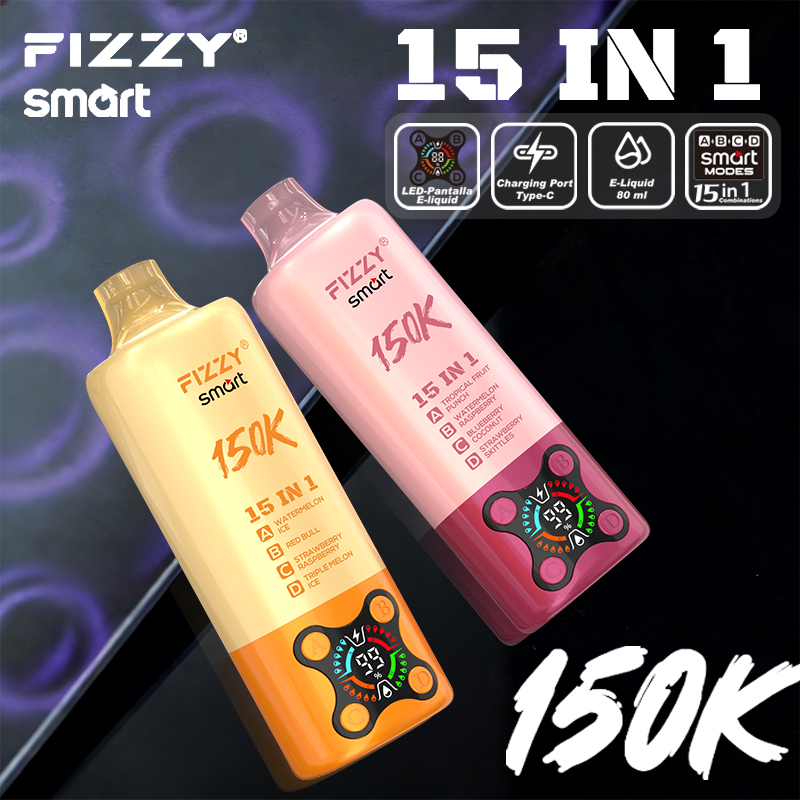 2026 Best Sales Fizzy 150000 80000 Puffs 150K 100K 80K 60K 50K Puff 15 in 1 6 in 1 4 in 1 Vape Bar 2% 5% Nicotine Wholesale Disposable E Cigarette Best Sales