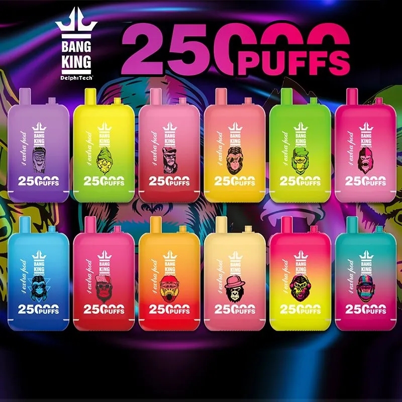  Original Bang king 25000 puffs disposable E cigarettes 46ml pre-filled vapor pods 650mAh rechargeable battery 25k puffs vapedevices Dual Mesh Vaporizers 12flavors -Ecloudvaping