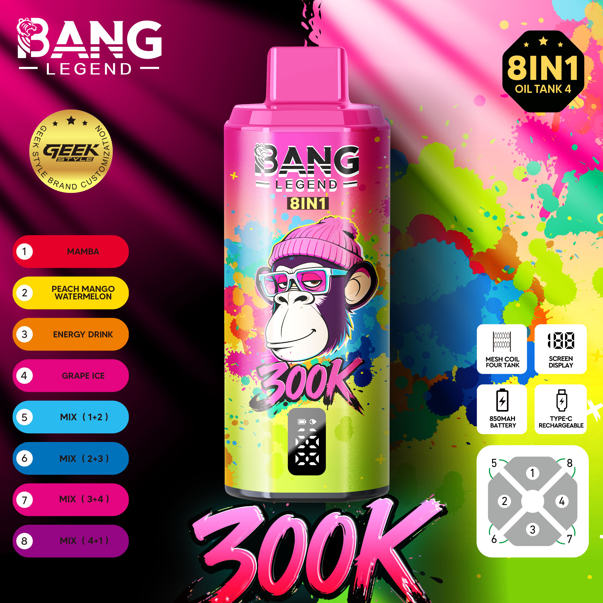 2026 Newest EU Warehouse Bang legend 300000 Puffs 300K Disposable Vape Electronic Cigarette Wholesale Vape 200k  Disposable Vape 300k Ecigs