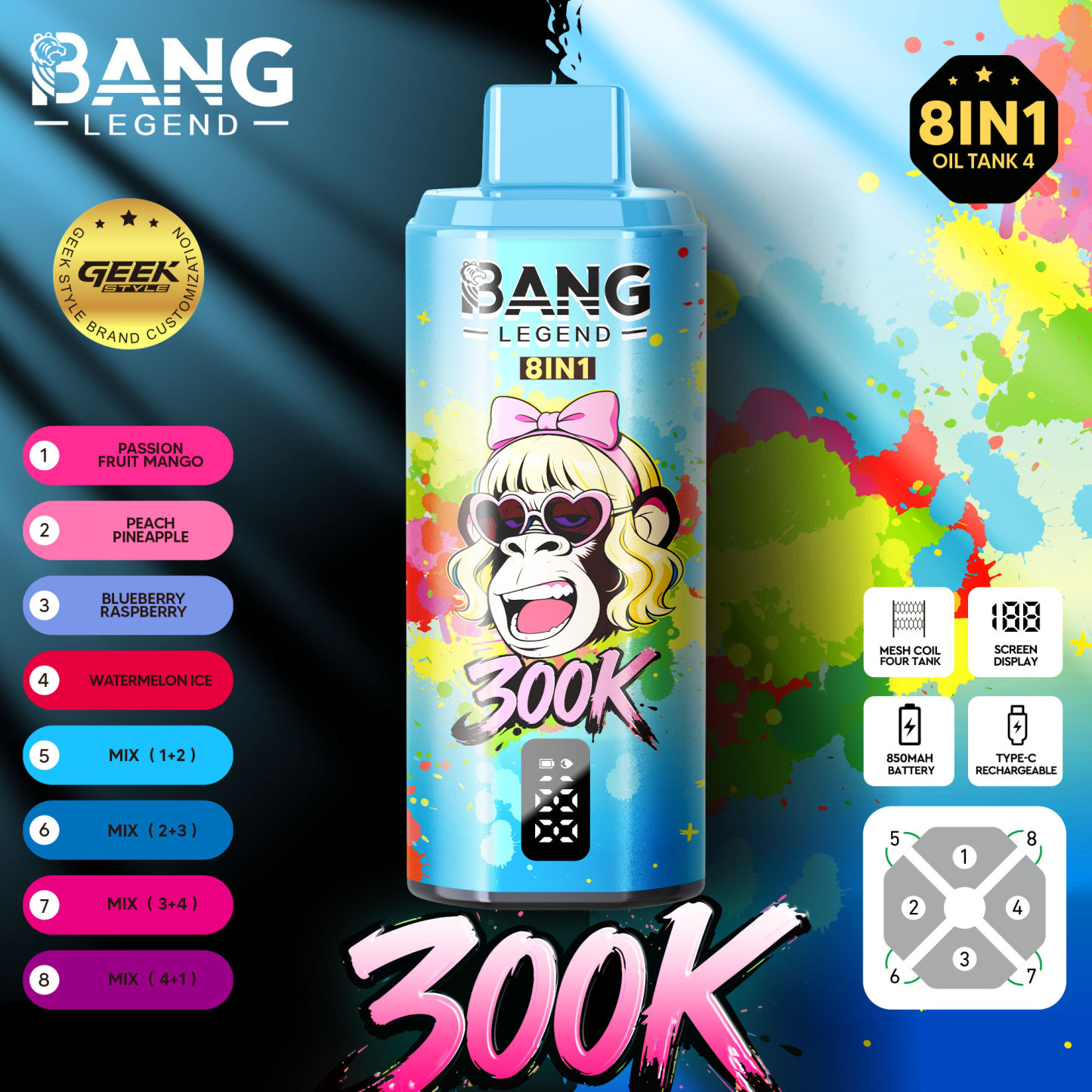 2026 Newest EU Warehouse Bang legend 300000 Puffs 300K Disposable Vape Electronic Cigarette Wholesale Vape 200k  Disposable Vape 300k Ecigs