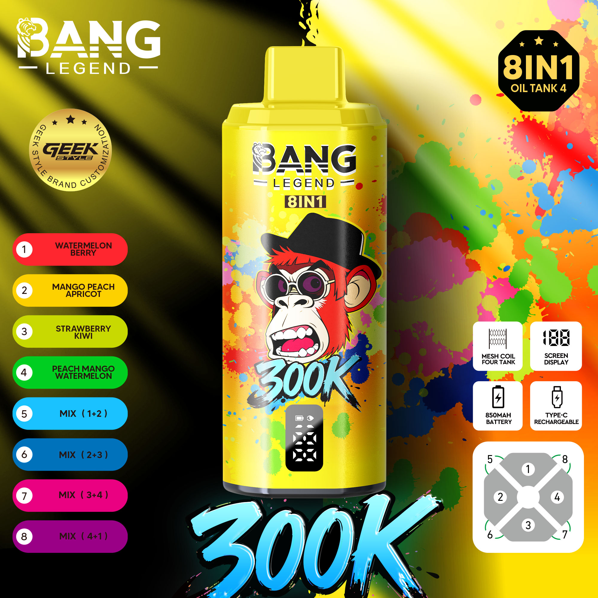 2026 Newest EU Warehouse Bang legend 300000 Puffs 300K Disposable Vape Electronic Cigarette Wholesale Vape 200k  Disposable Vape 300k Ecigs