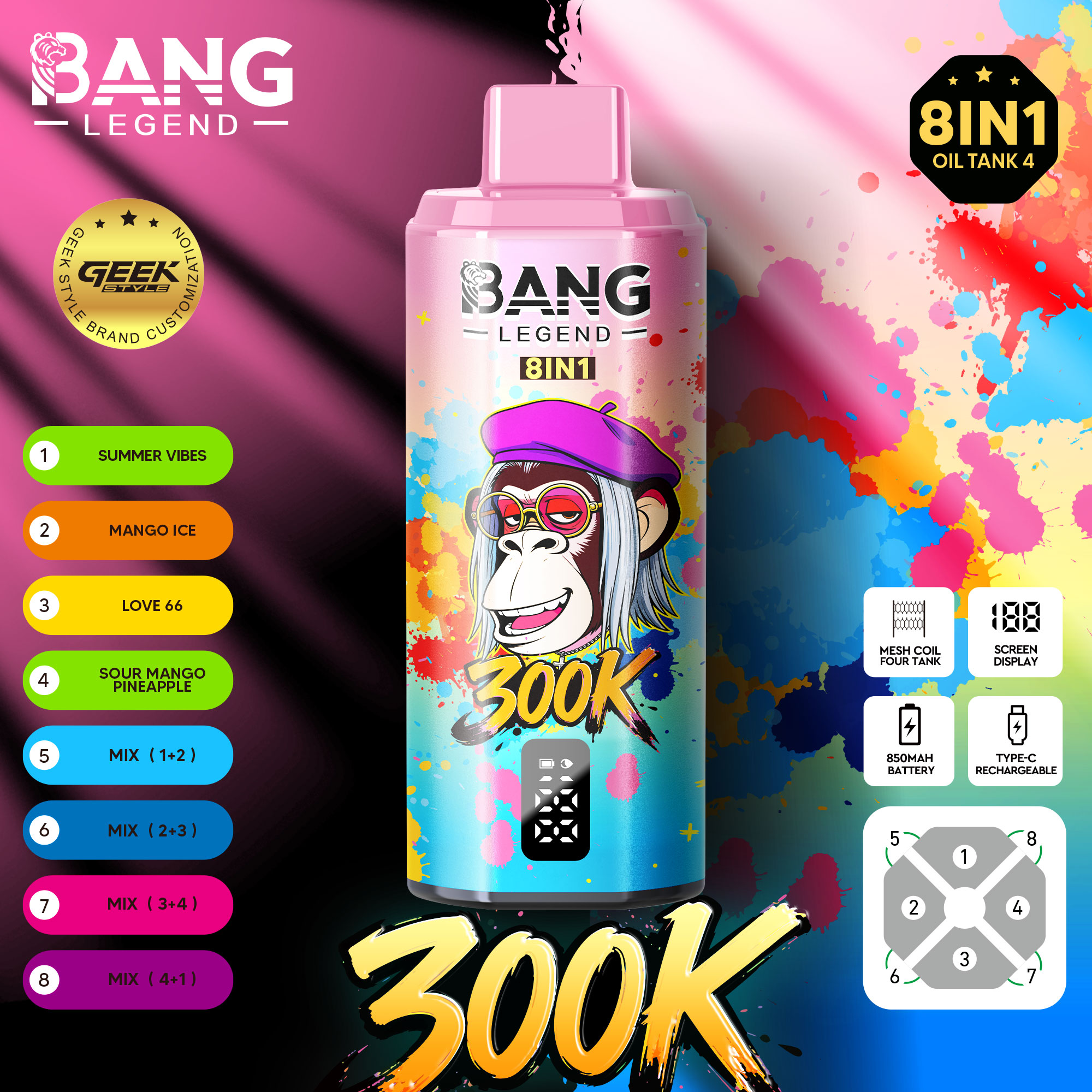 2026 Newest EU Warehouse Bang legend 300000 Puffs 300K Disposable Vape Electronic Cigarette Wholesale Vape 200k  Disposable Vape 300k Ecigs