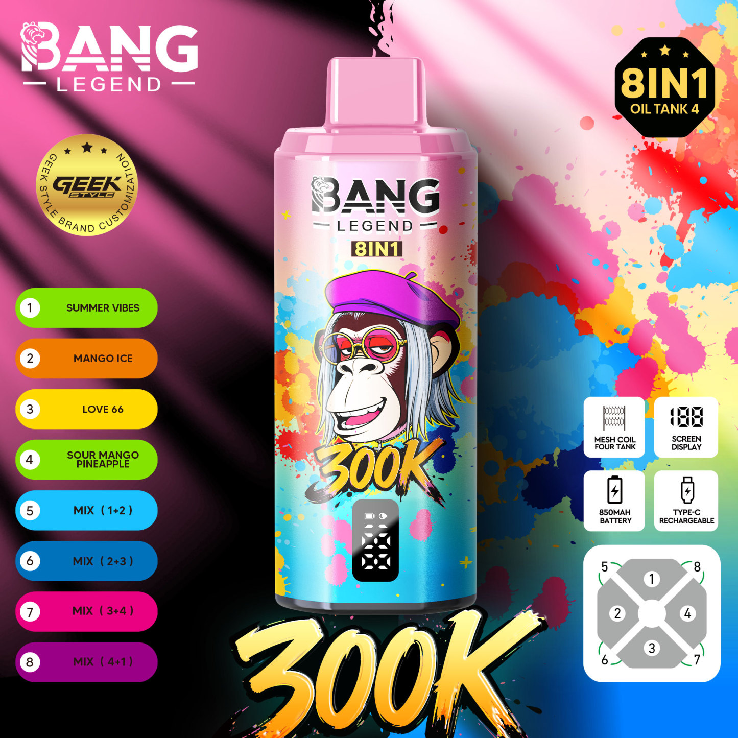 2026 Newest EU Warehouse Bang legend 300000 Puffs 300K Disposable Vape Electronic Cigarette Wholesale Vape 200k  Disposable Vape 300k Ecigs