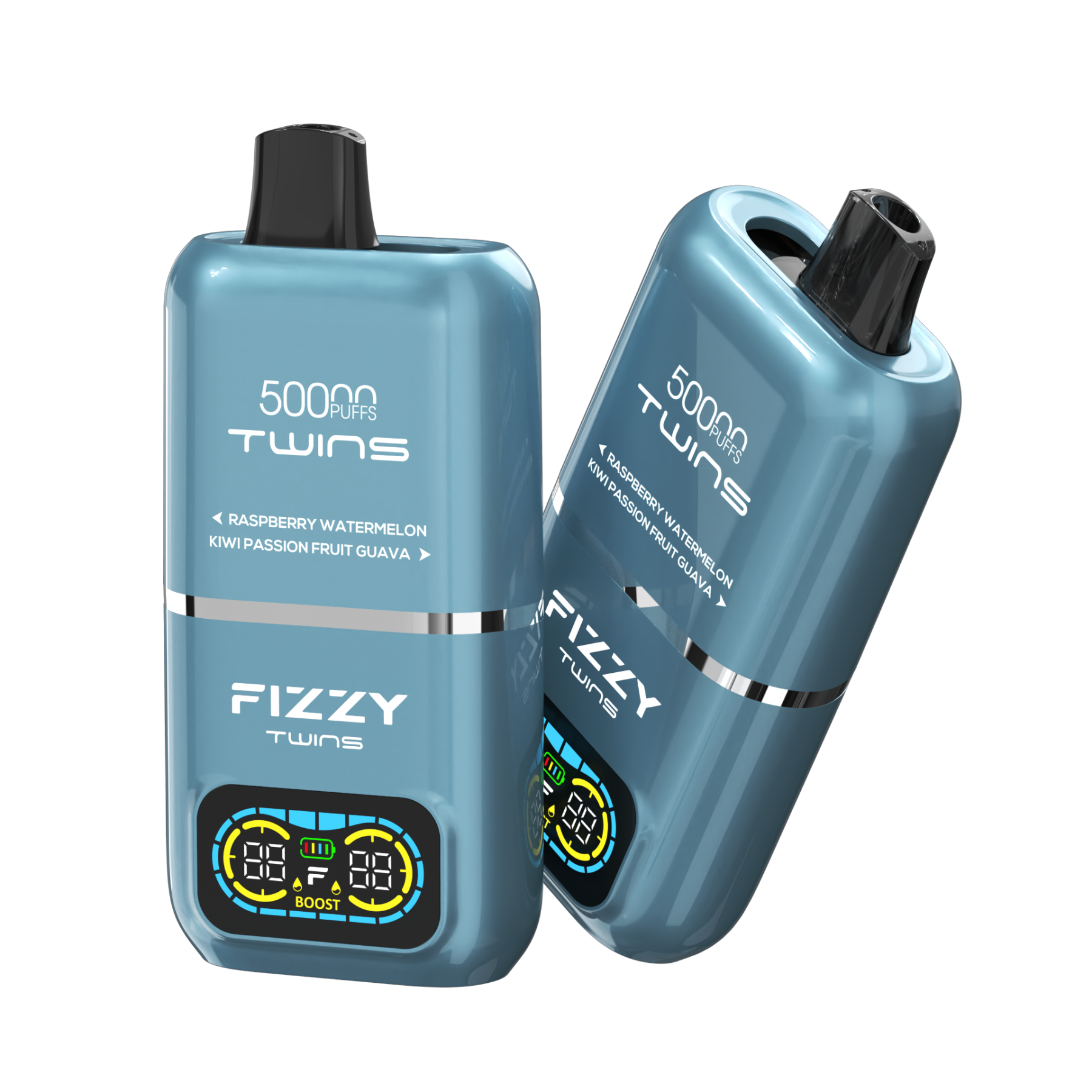 Fizzy Twins 50000 Puffs Bar 50ml E Liquid Big Vapor 50K Double Flavors Disposable Vape Pen Wholesale E-Cigarette