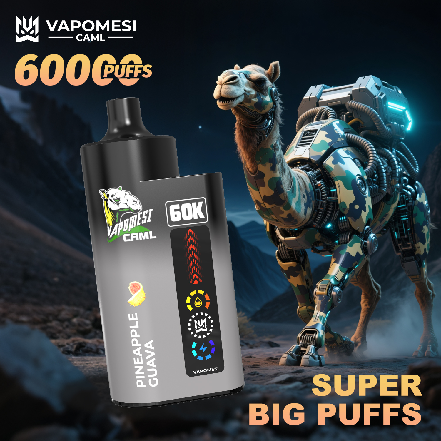  EU Warehouse Vapomesi Caml 2 3 4in1 Disposable I Vapors Bang 50000 60000 80000 Puffs 50 60 80 100K Vaper Wholesale Solo Bar Randm Tornado Vape