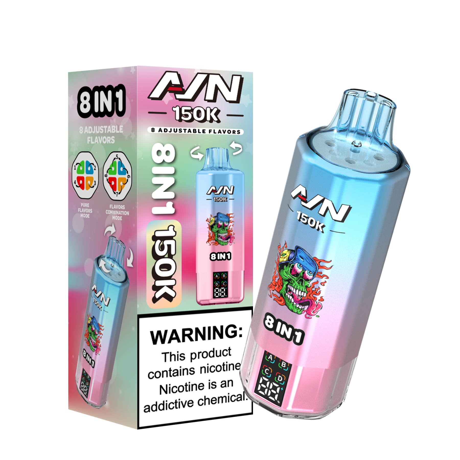 Aivono Aim Avn 150K Puffs Electric Shisha 8 in 1 Flavour Mod 150000 E Cigarettes Vape