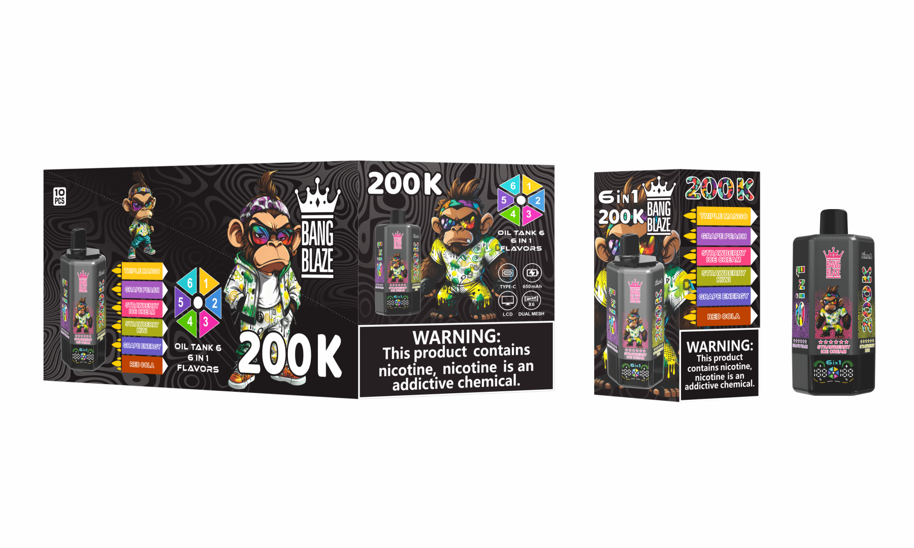 Bang Blaze 200K Puff E Cigarette Disposable Vape Wholesale Vape Mini E-Cigarette Vape Factory Mini E-Cigarette