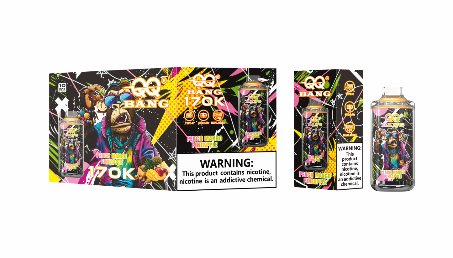 Qqbang 170K 170000 Puffs Vape Pen Wholesale Vaper QQ Bang 50K 100K 150K 200K Vapor 300K Disposable Electronic Cigarette Vapes