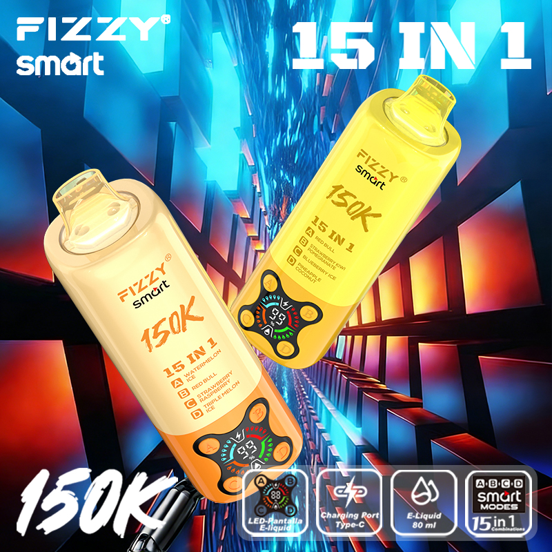 2026 Best Sales Fizzy 150000 80000 Puffs 150K 100K 80K 60K 50K Puff 15 in 1 6 in 1 4 in 1 Vape Bar 2% 5% Nicotine Wholesale Disposable E Cigarette Best Sales