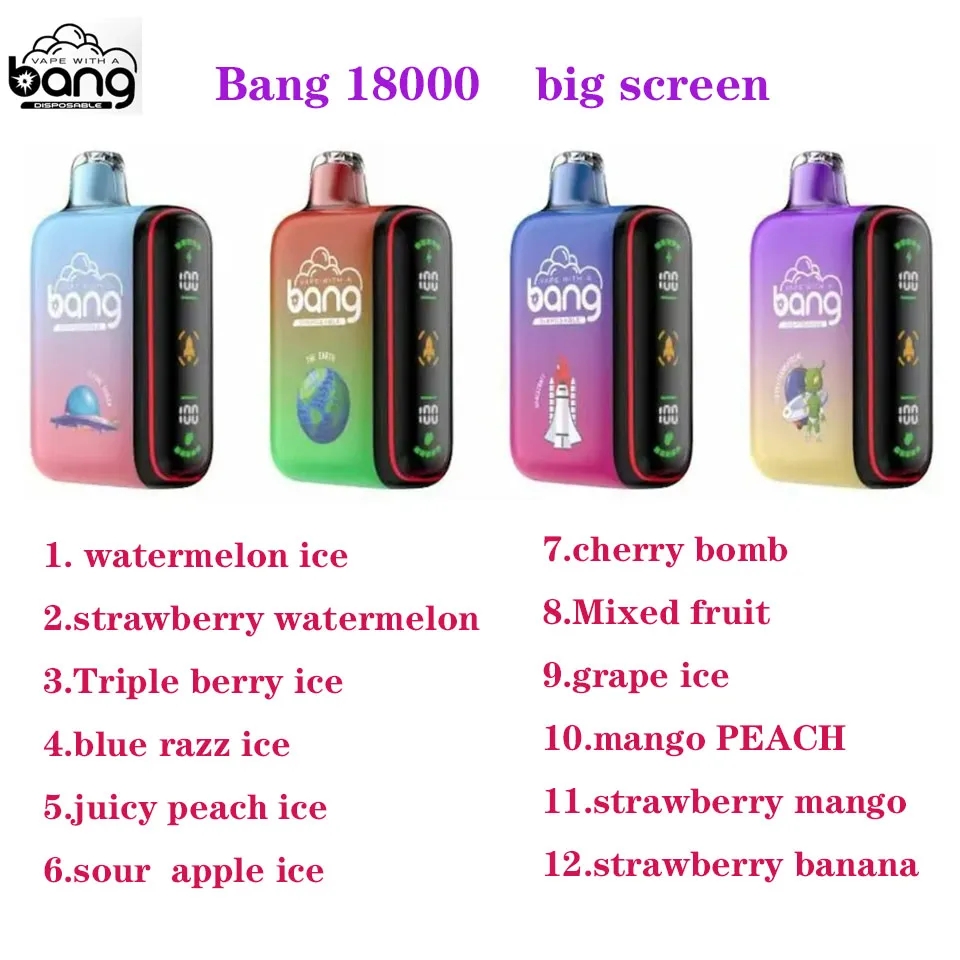  Original bang 18000 Puff 18k Disposable Vapes Pen E Cigarette 0% 2% 3% 5% Recharge Mesh Coil puff 12k bang 18000 vapers vapes disposable puff-Ecloudvaping