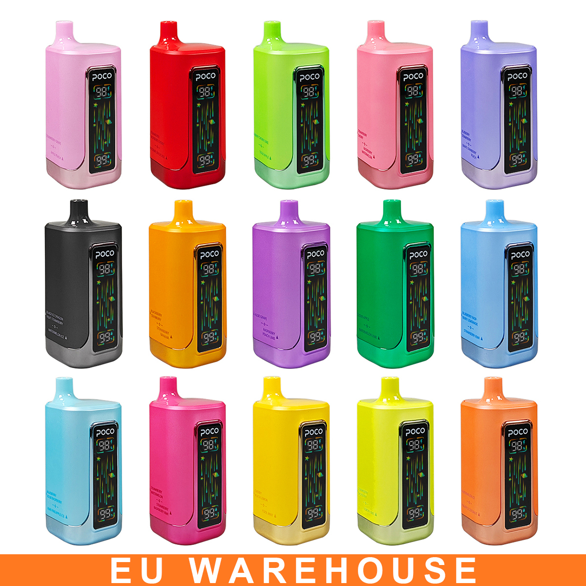 Poco Fr 80000 Puffs Germany EU Warehouse Vape Pen E Liquid Vaper 25K 30K 50K 60K 80K Disposable Electronic Cigarette Wholesale