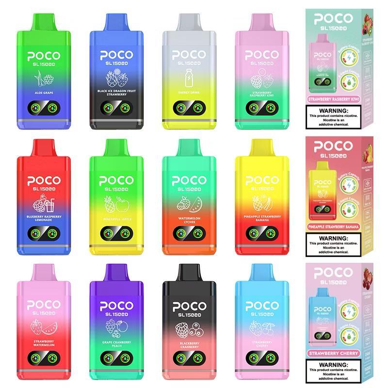  Poco SL 15000 Puffs LED Screen 24ml E Liquid Disposable Vape EU Warehouse Electronic Cigarette Wholesale China Airflow Adjustable Online Shopping