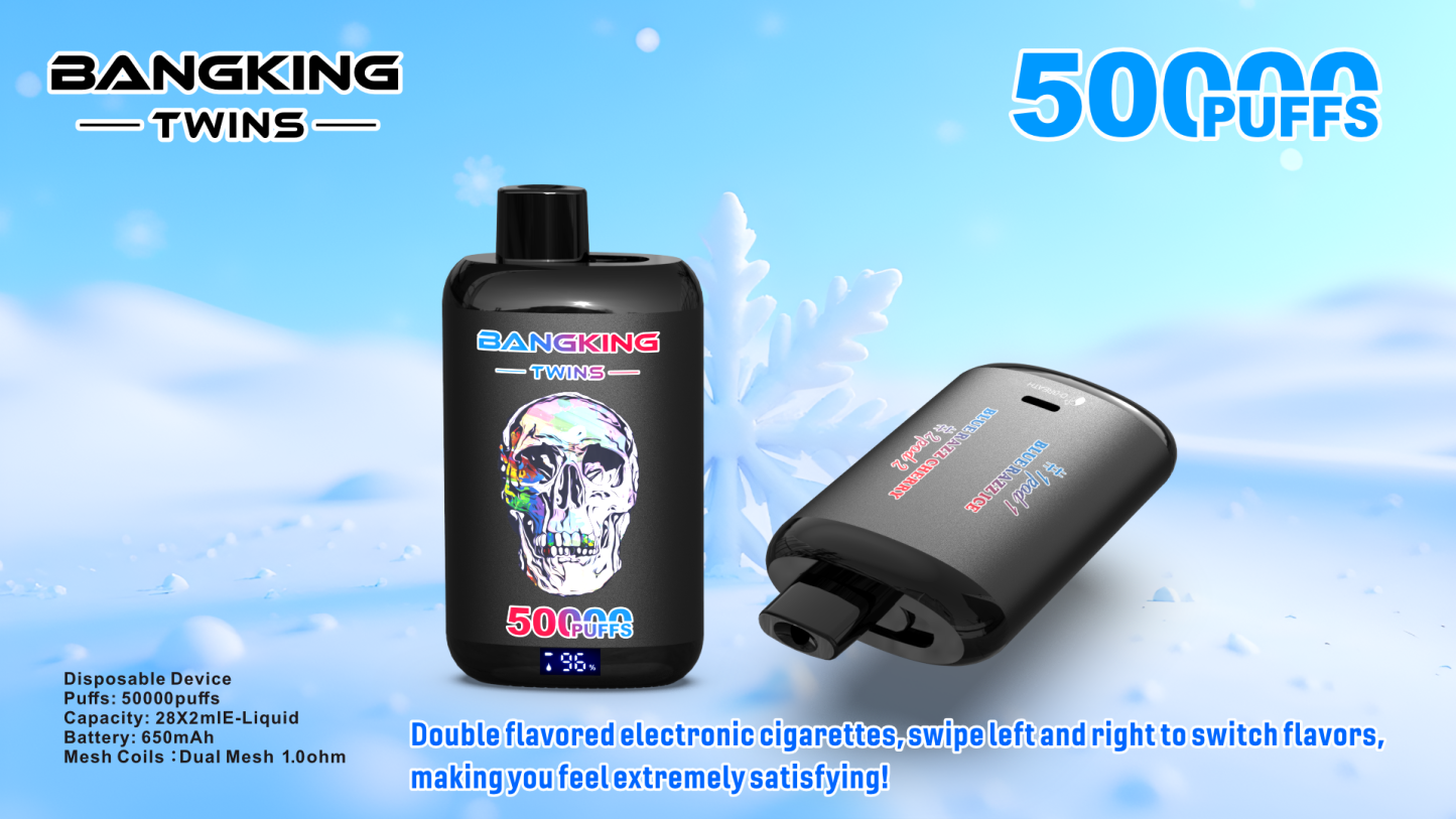 Bang 50000 Dual Flavor Electronic Cigarette Bang King 50K 2in1 Puffs Wholesale I Vape Disposable Electronic Cigarette Puff Germany Warehouse EU Spain