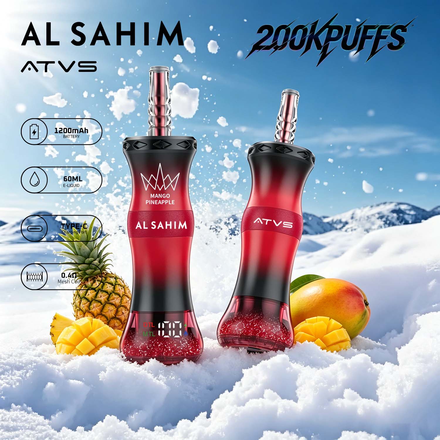 ATVS AL SAHIM 200K Puffs Vape