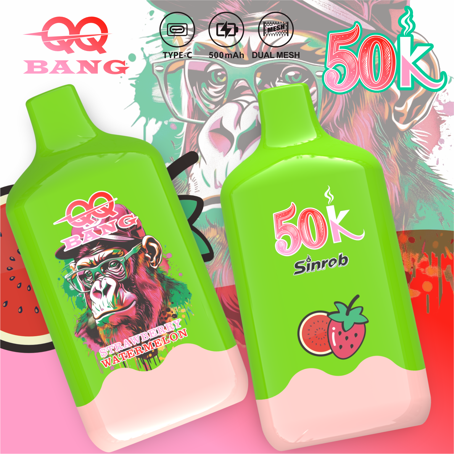 QQbang 50k Puffs Vape Pen Wholesale Vaper QQ Bang King 50k Disposable Electronic Cigarette Vapes